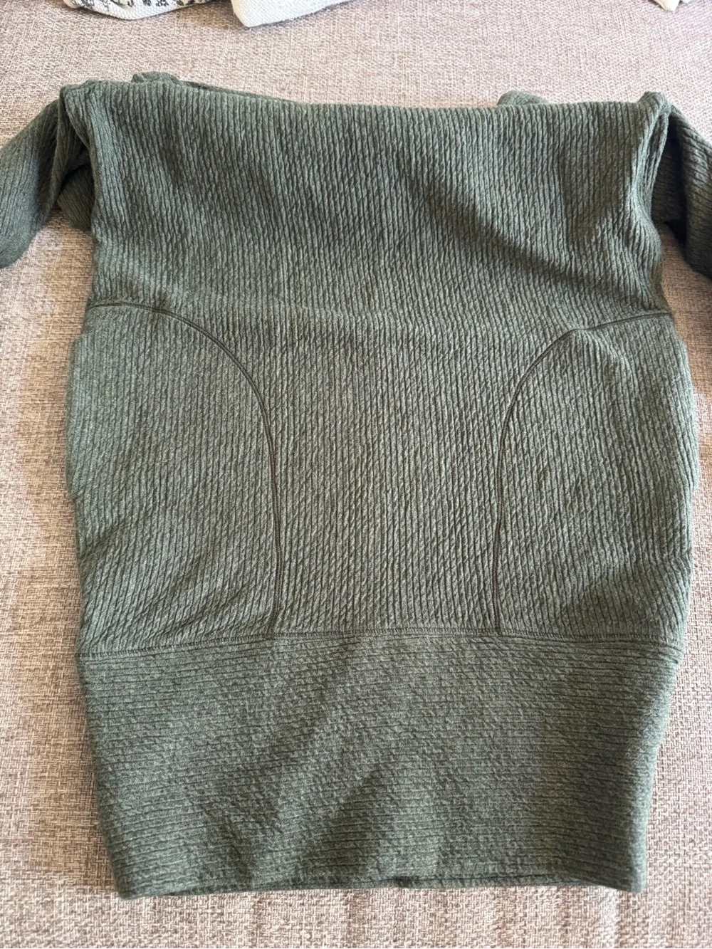 Lululemon Along the Way Dress Heathered Dark Olive